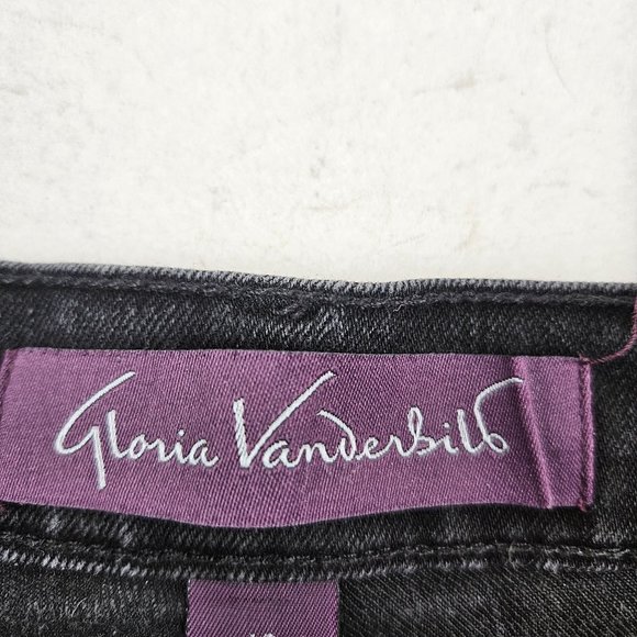 Glorai Vanderbuilt Jeans Womens 12 Amanda Missy Short Black Denim Straight Leg - Picture 5 of 10